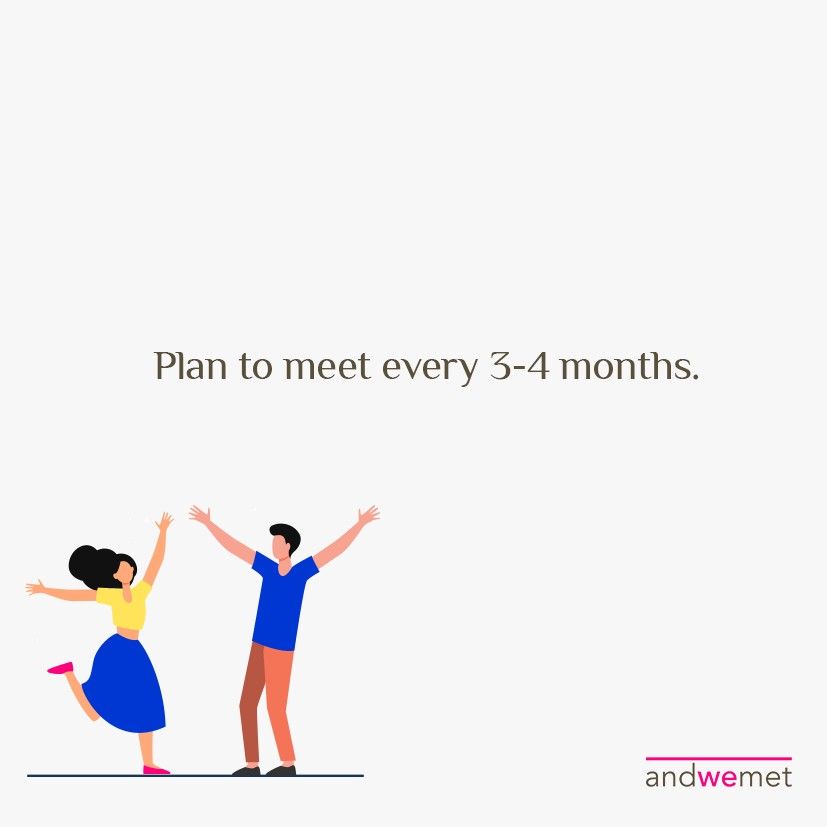 Plan to meet every 3-4 months